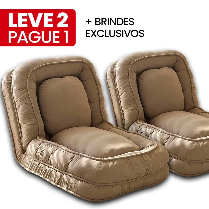 [LEVE 2 PAGUE 1] Sofá Cama Algodão Retrátil 5 em 1 + BRINDE: Almofadas Cushion