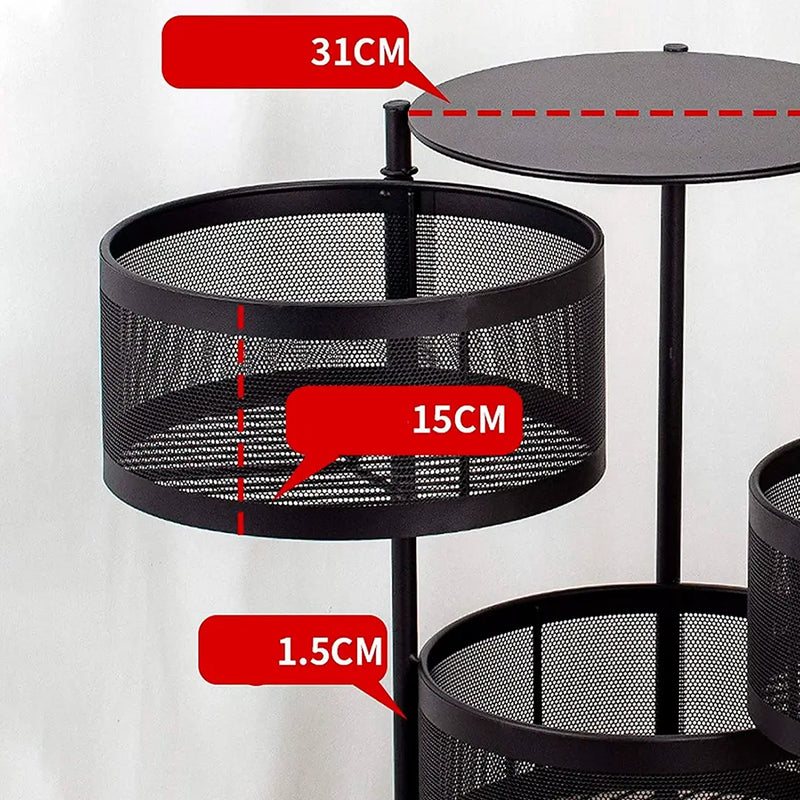 [LEVE 2 PAGUE 1] Fruteira Articulada de Aço Inox Rotativa + BRINDE: Kit de Utensílios de Cozinha