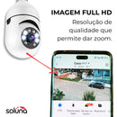 [LEVE 4 PAGUE 1] Câmera de Segurança 360° HD com Visão Noturna + BRINDES: Tranca Elétrica + Refletor LED