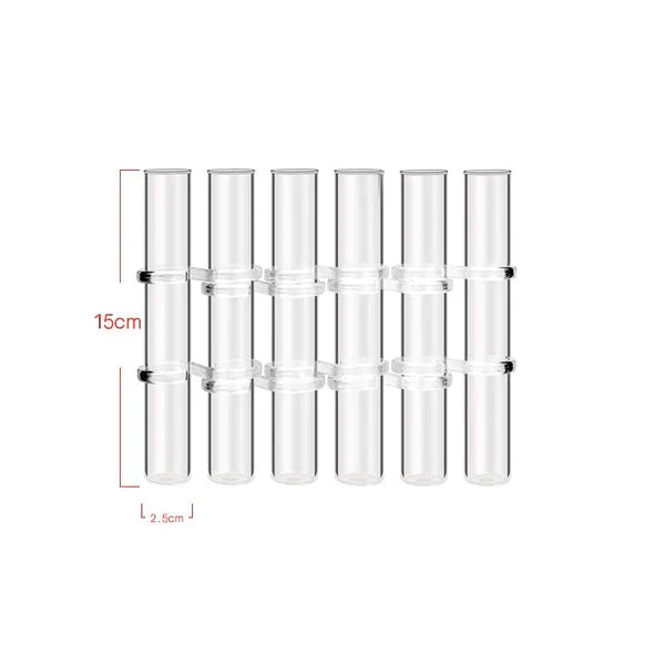 Conjunto Vaso de Tubo Ajustável de Vidro Transparente | GlassGlow