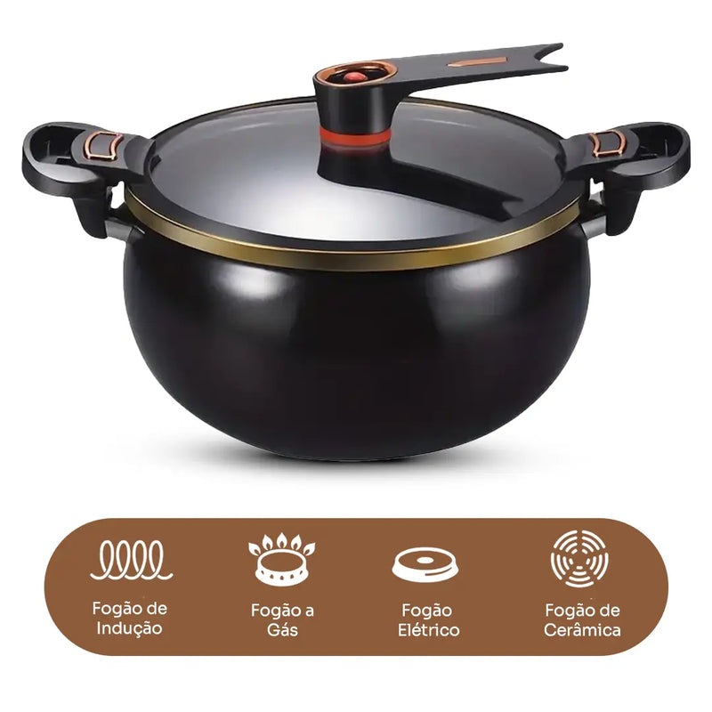 [Leve 2 Pague 1] Panela de Aço Inox Duble Anti-Explosões 8 em 1 + BRINDE: Kit Utensílios