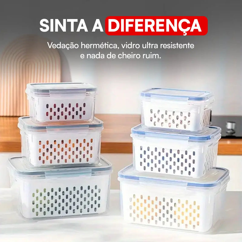 [LEVE 9 PAGUE 1] Kit Marmitas de Vidro Herméticas – ConservaGlass | ÚLTIMAS UNIDADES